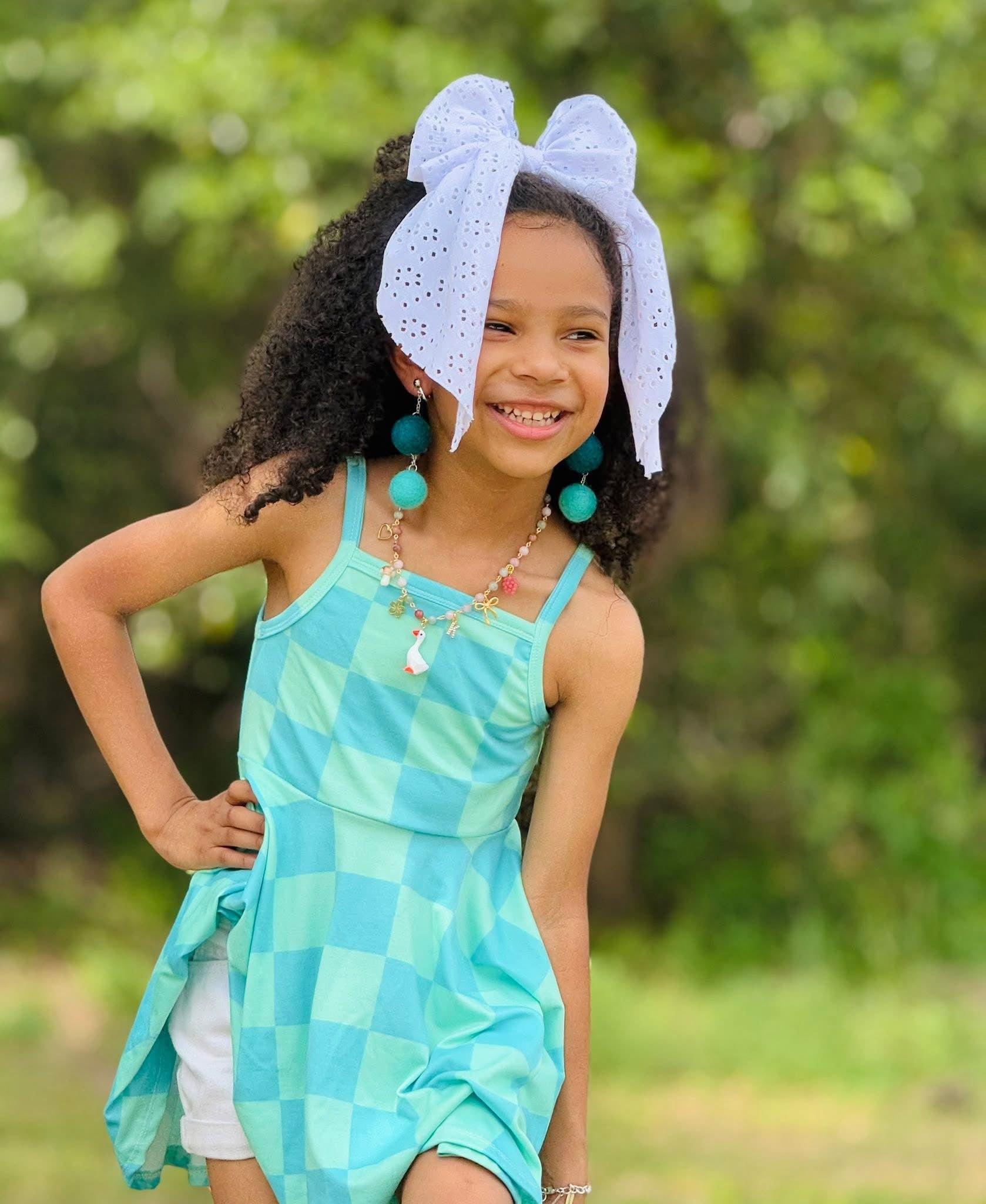 Kids Checkered Twirl Dress Margo dress