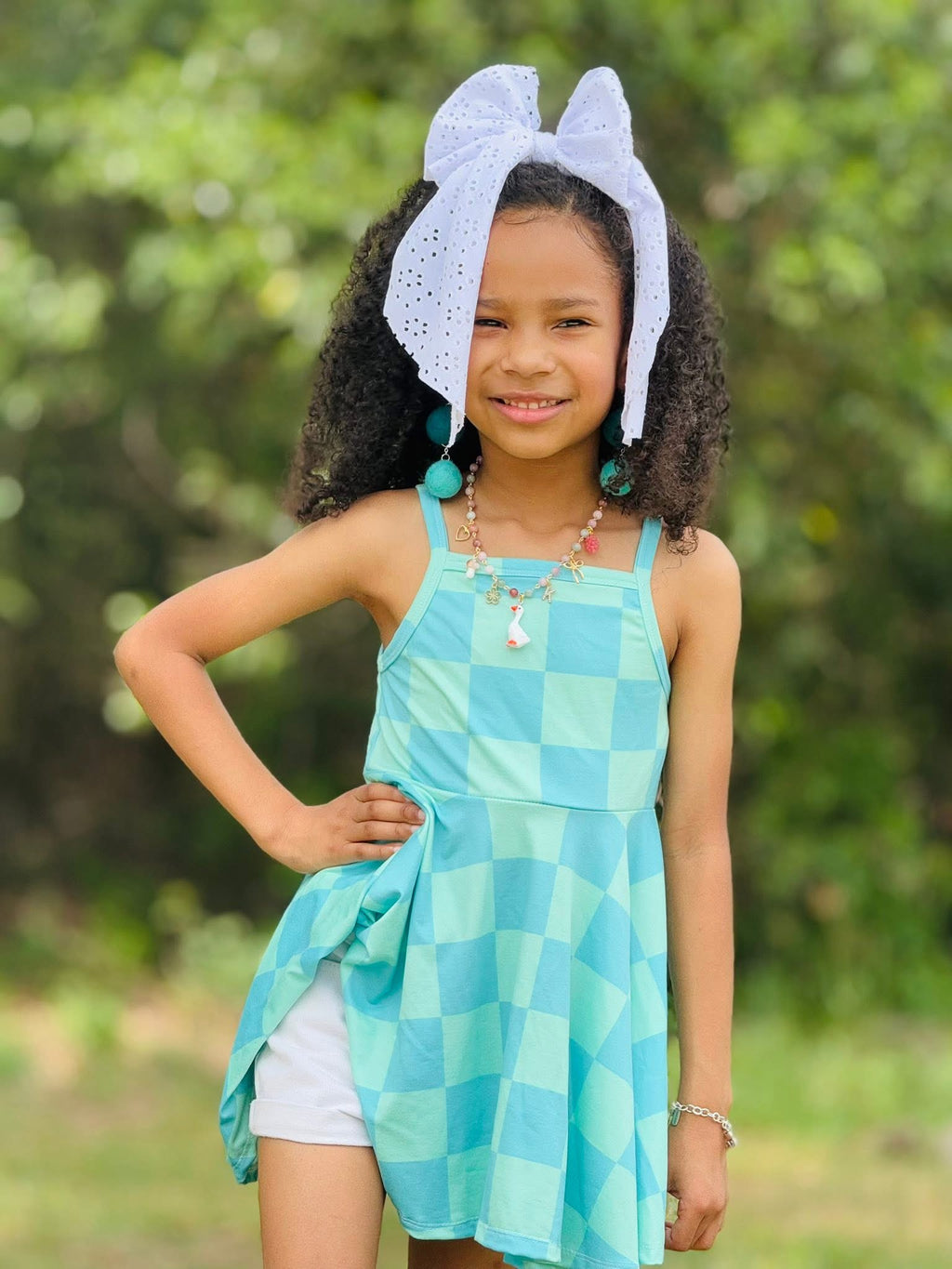 Kids Checkered Twirl Dress Margo dress