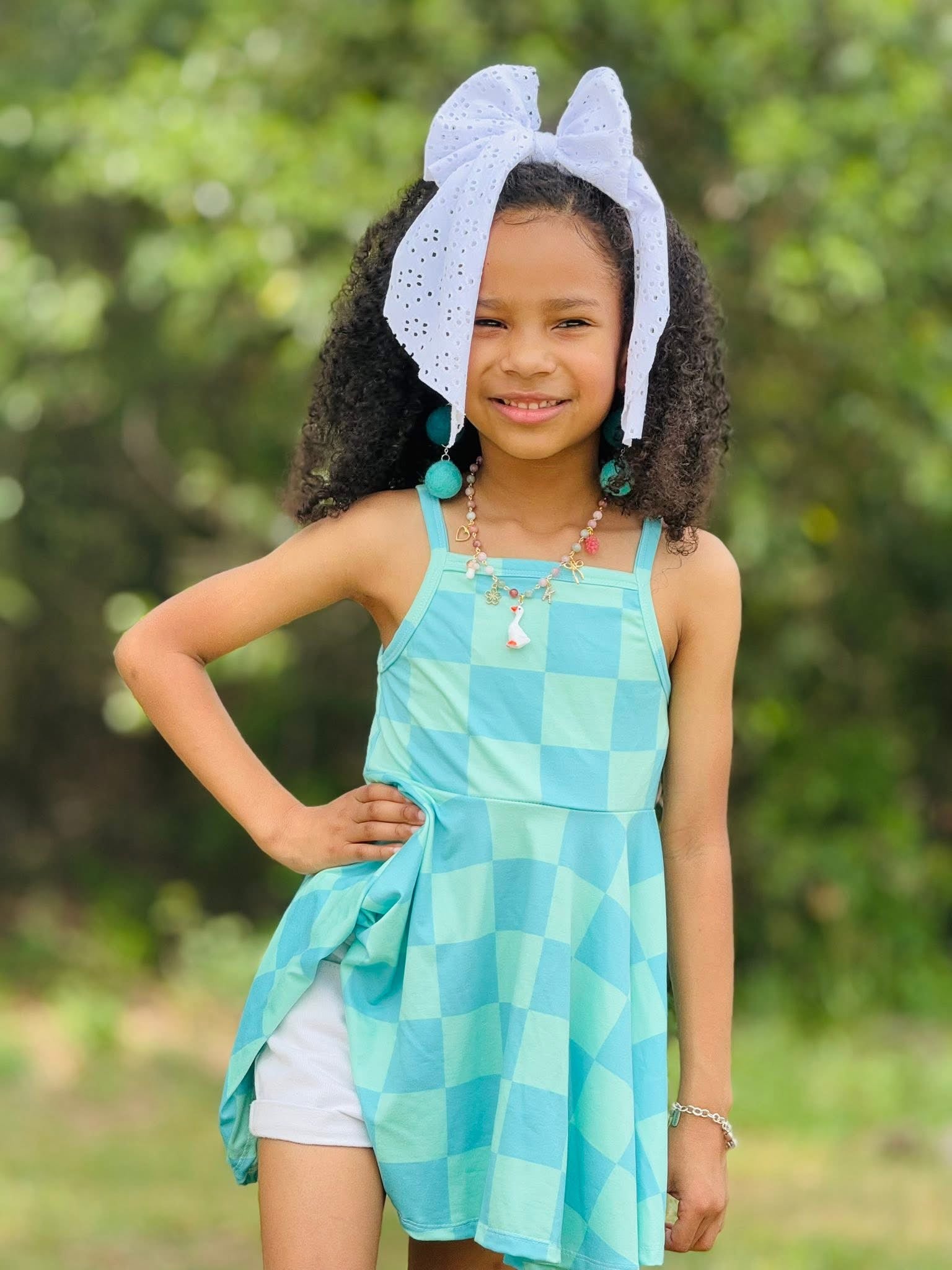 Kids Checkered Twirl Dress Margo dress