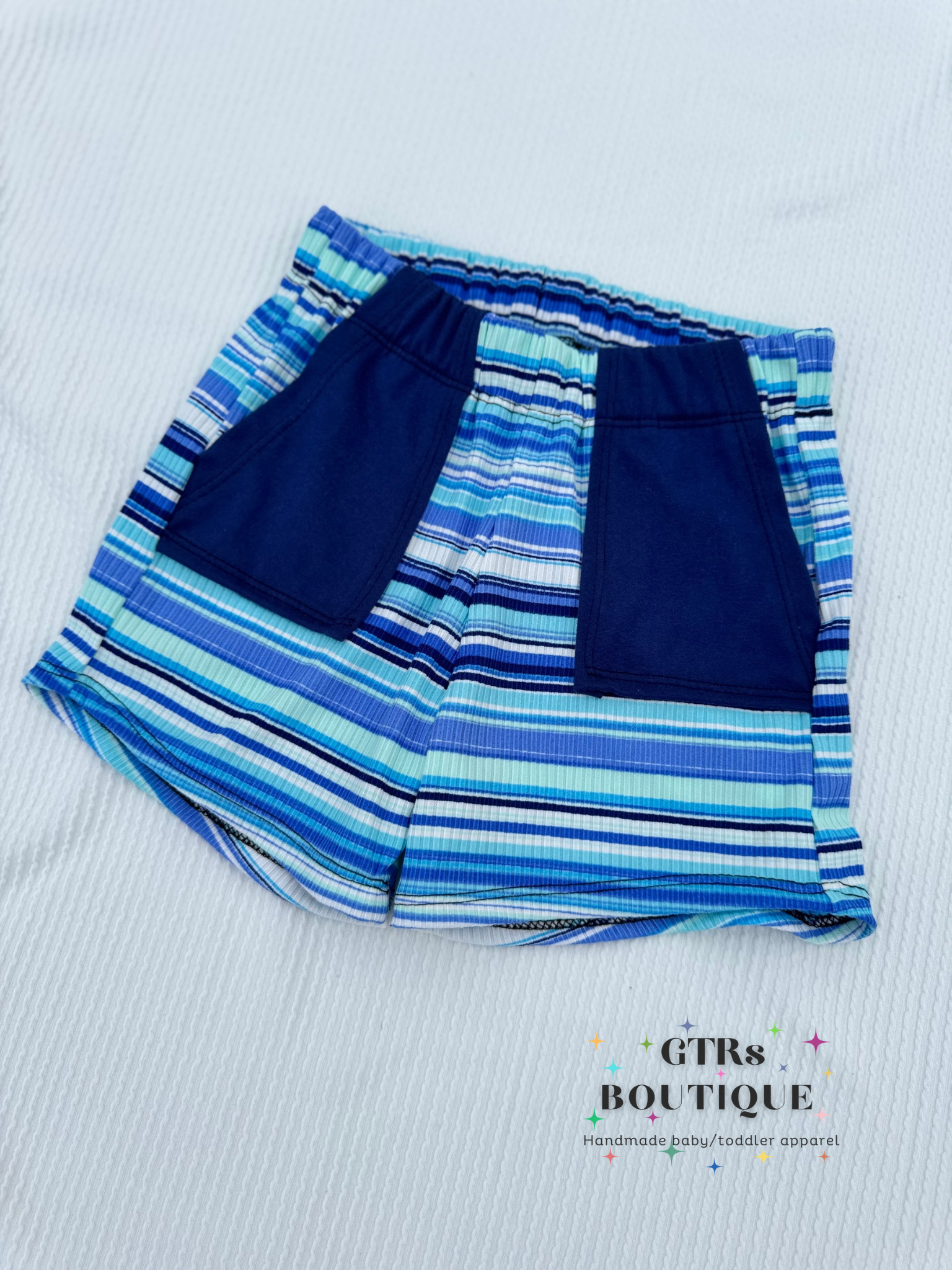 Boys blue stripes outfit