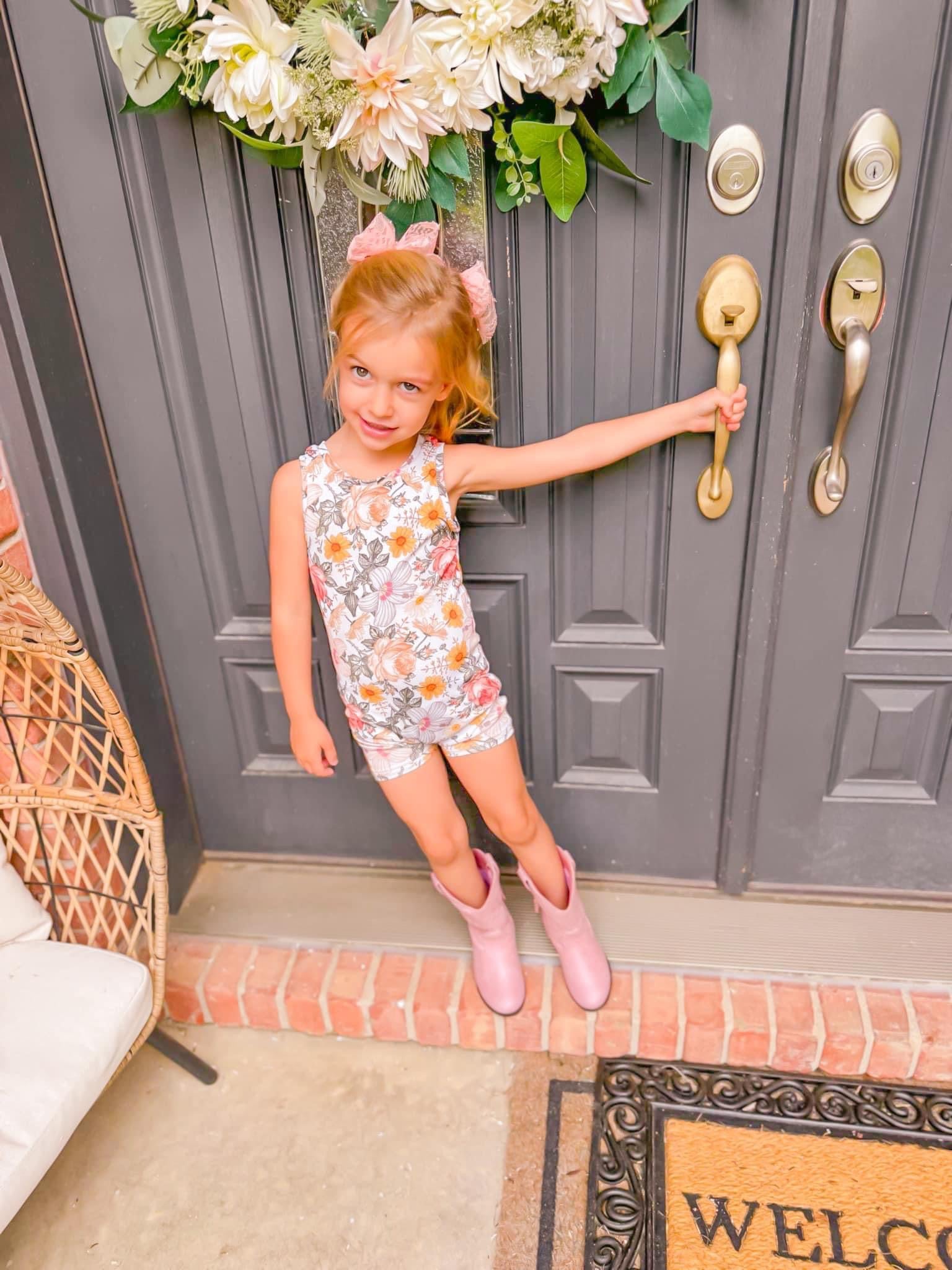 Floral romper for kids