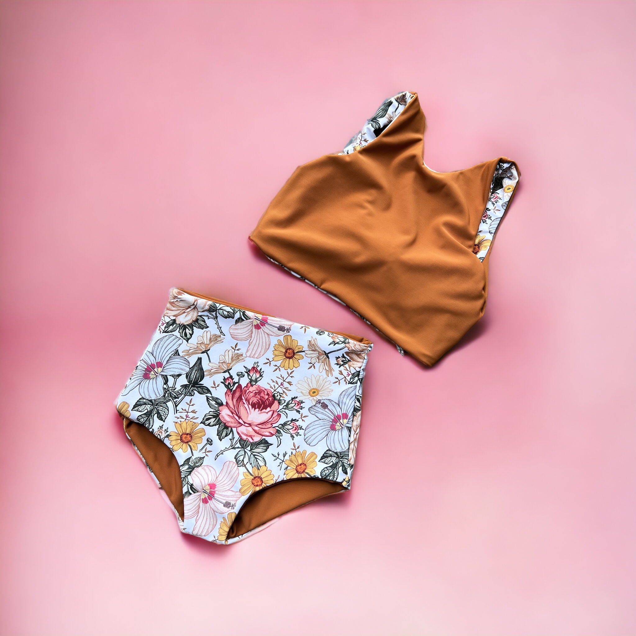 Vintage Lillies Swim Set